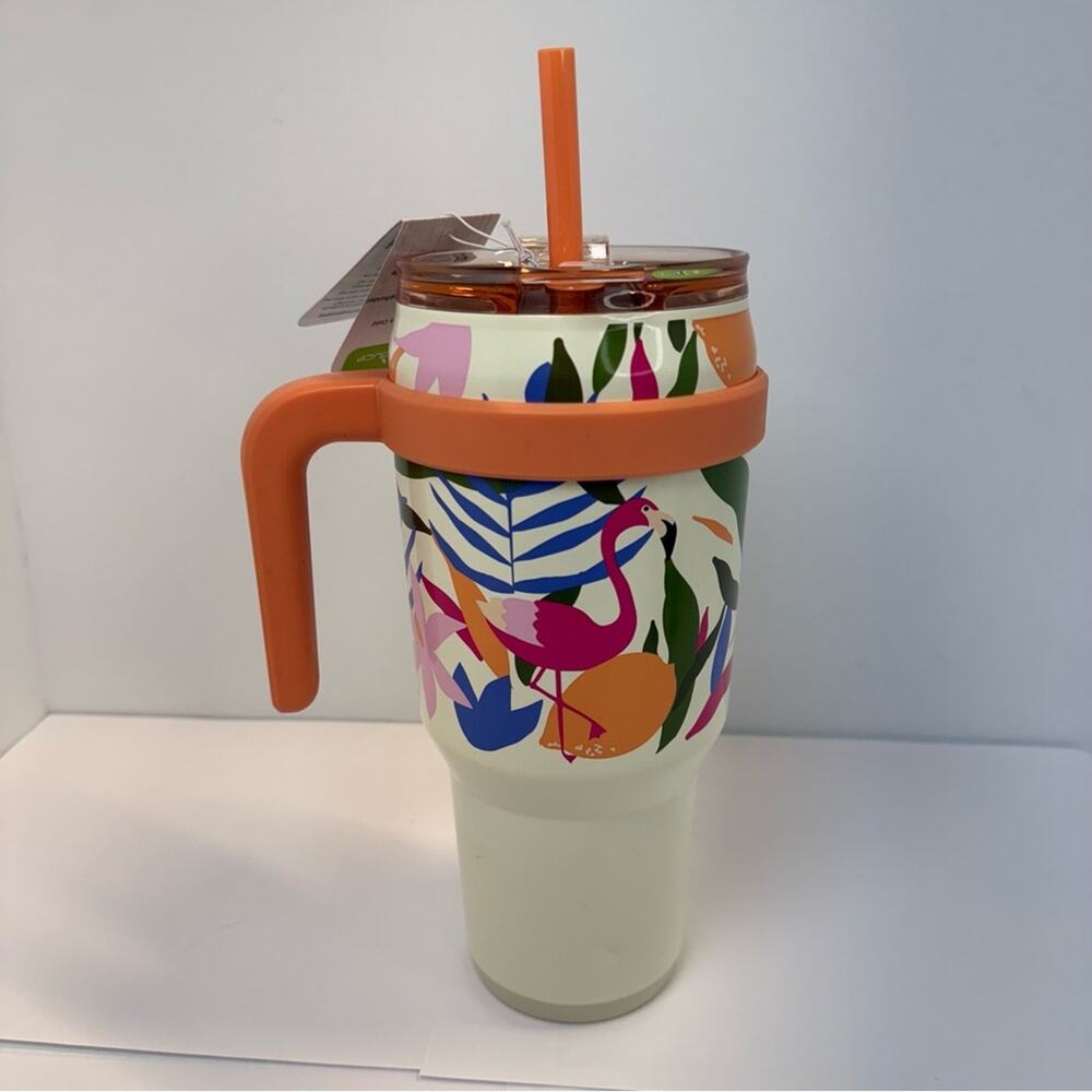 Reduce 40oz Cold 1 Vacuum Insulated Tumbler Mug Stainless Steel flamingo - Picture 12 of 12